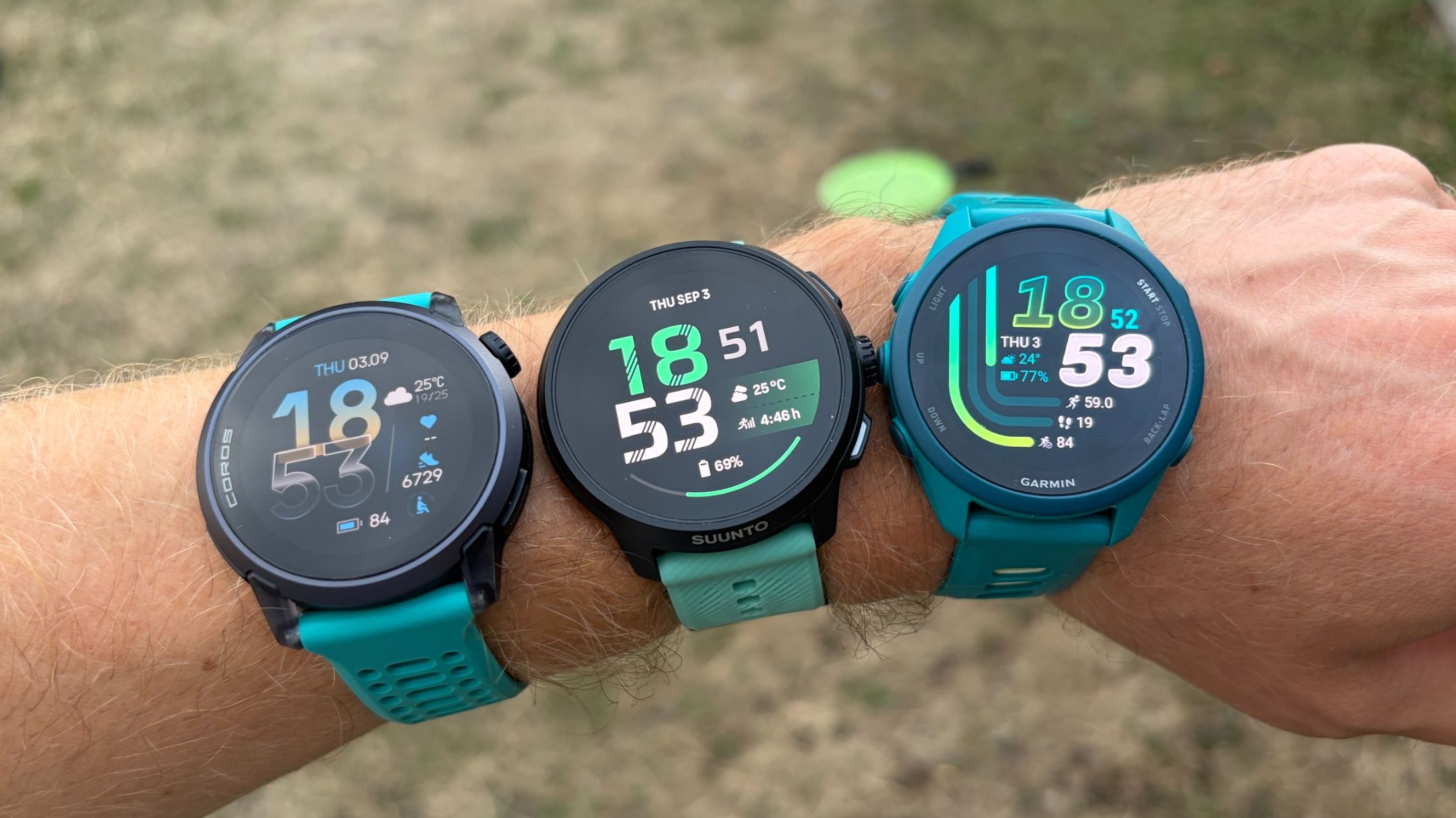 Coros Pace 4, Suunto Run 2 and Garmin Forerunner 170