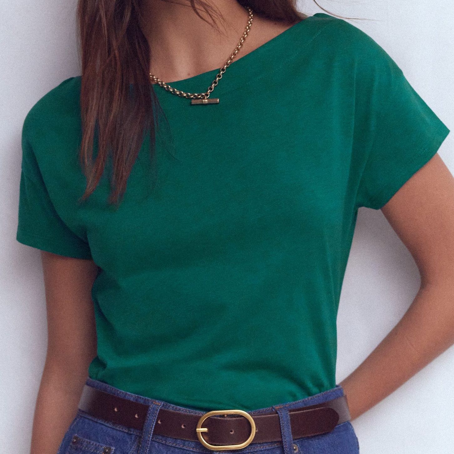 Supersoft Boat Neck T-Shirt-Deep Teal