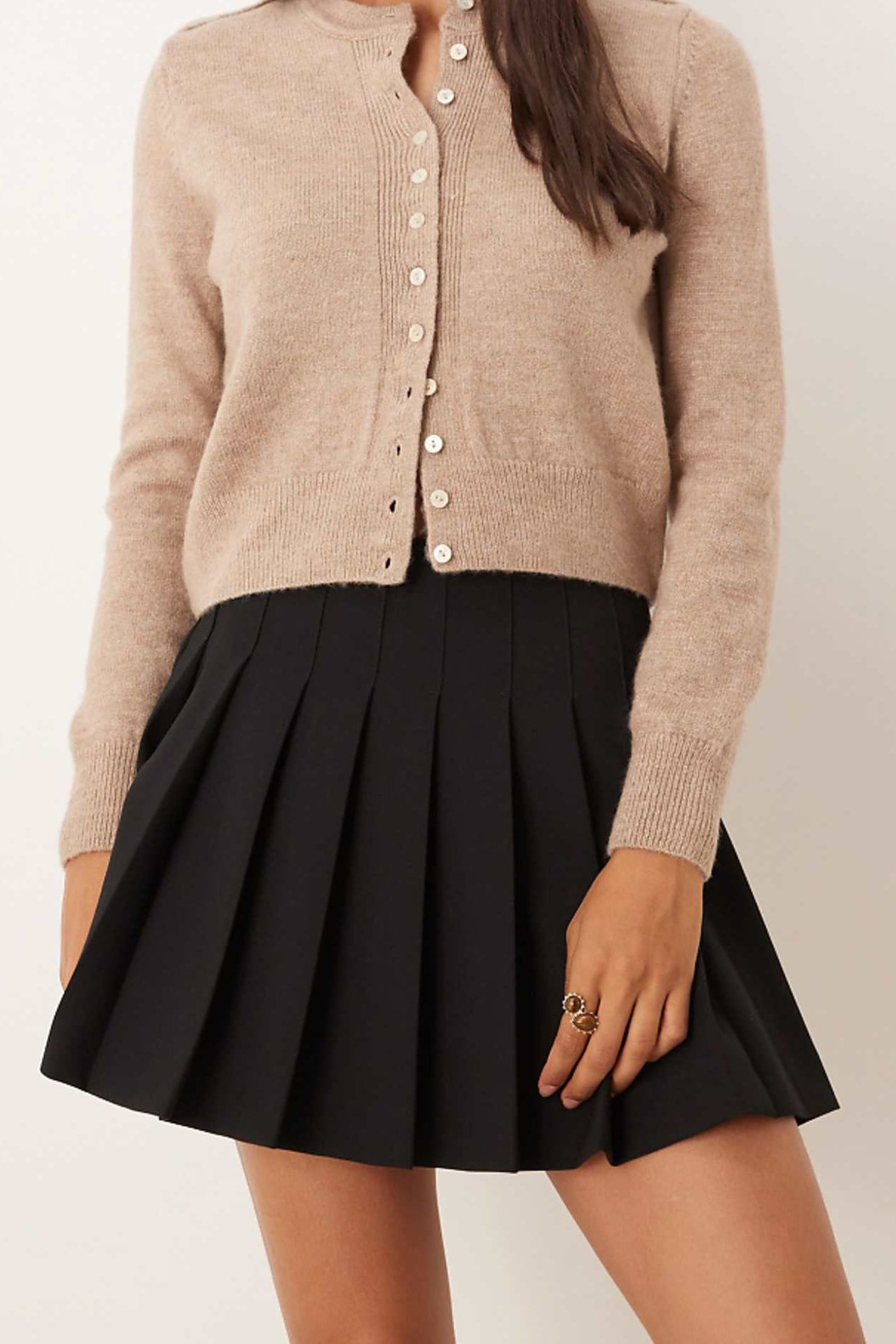 Asos Design Pleated Mini Skirt in Black