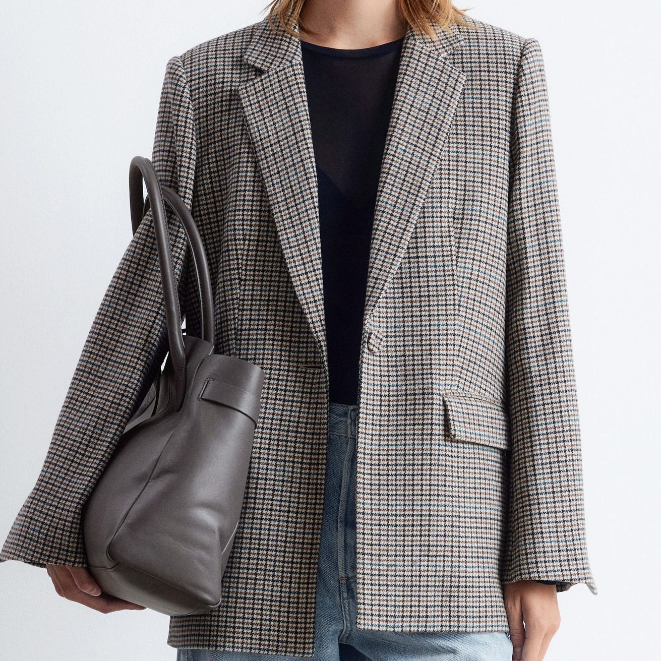 Tailored Wool-Blend Blazer