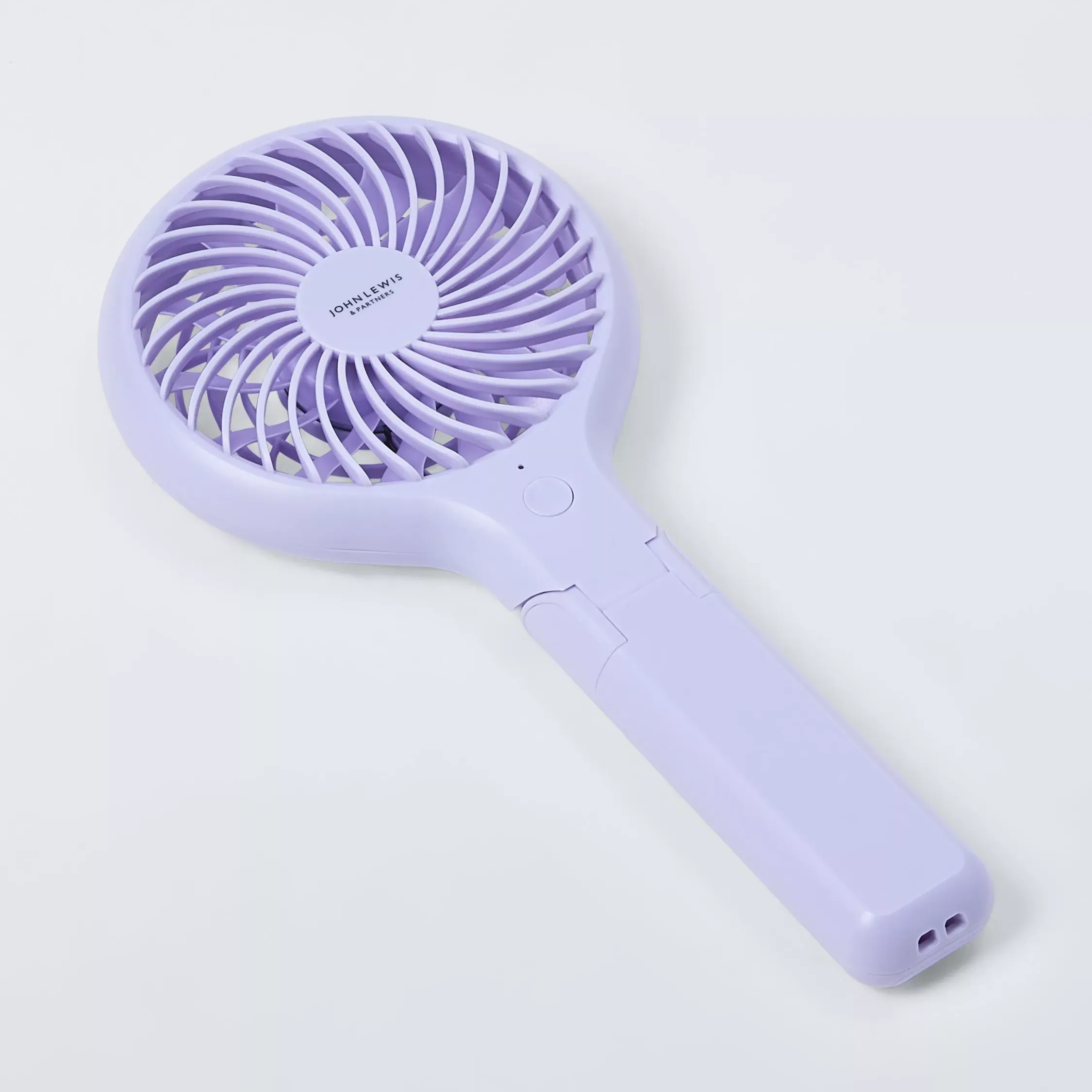 John Lewis Handheld &amp;amp; Foldable Desk Fan, 4 Inch, Lilac
