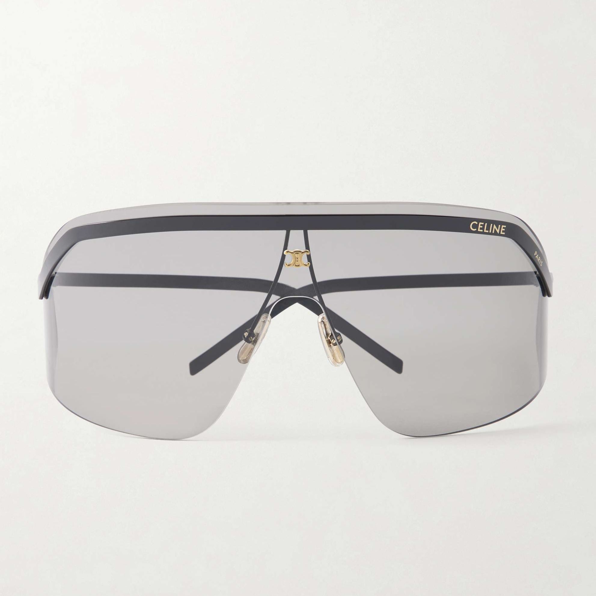 Celine D&amp;eacute;fil&amp;eacute; Black Mask Metal Sunglasses