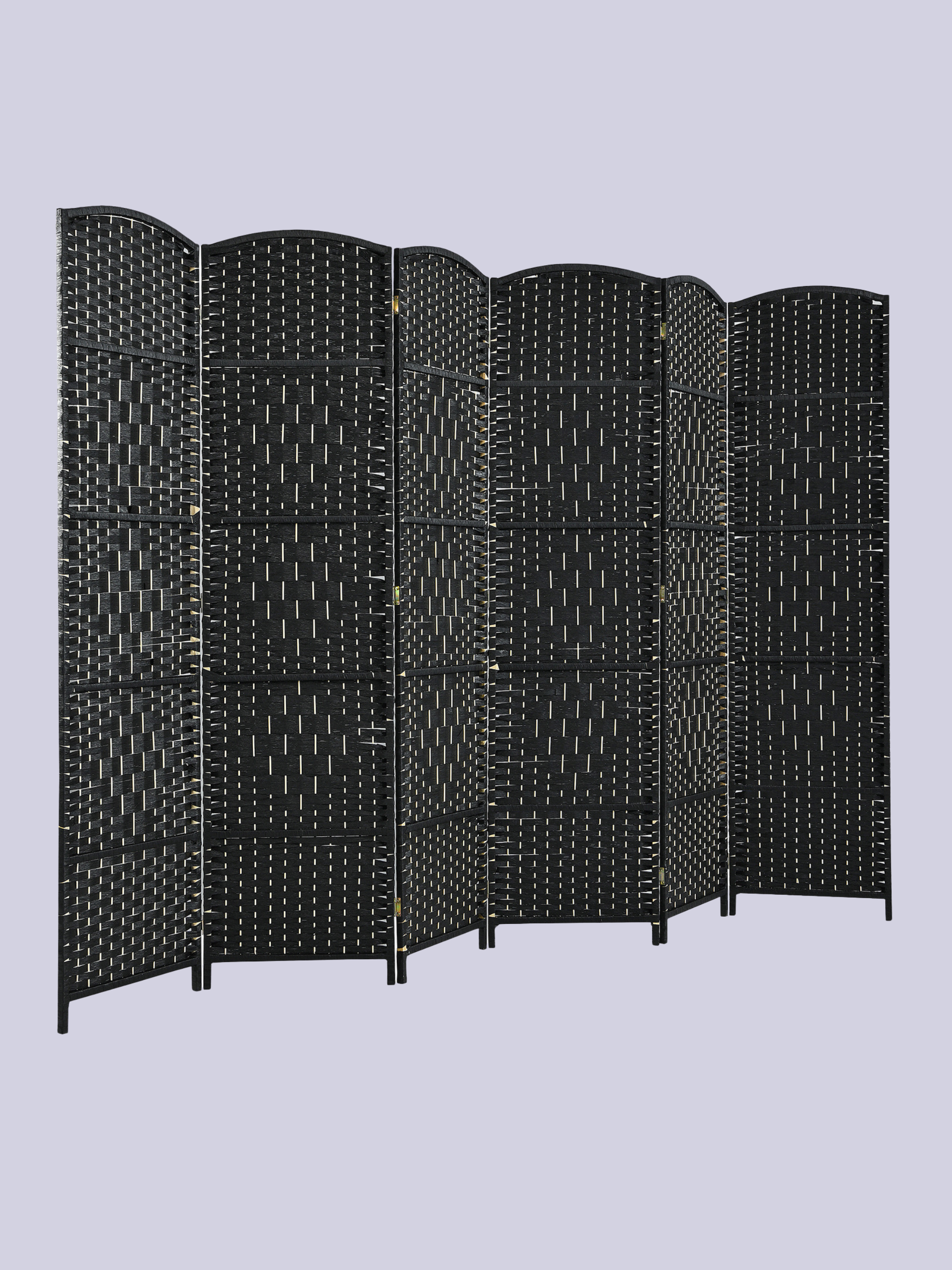 Costway, 6-Panel Folding Privacy Screen - Black