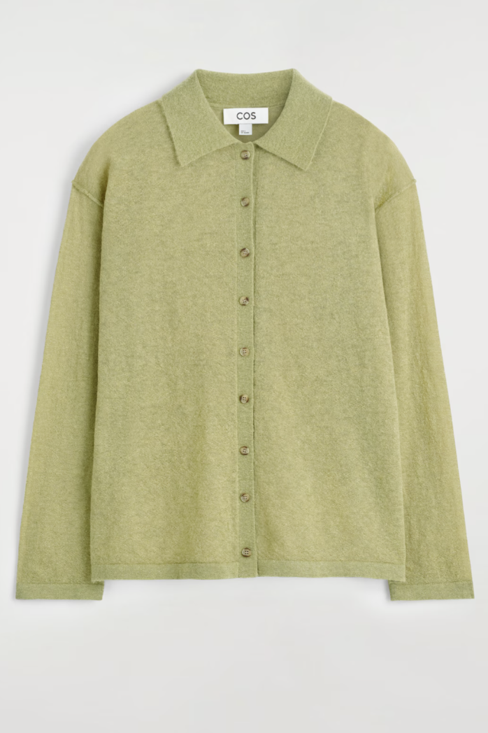 COS, Knitted Mohair-Blend Shirt