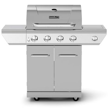 Nexgrill 4-Burner Propane Gas Grill in Stainless Steel With Side Burner, 60000btus, 626 Sq. In. Cooking Space, Perfect for Outdoor Cooking &amp;amp; Grilling, Patios, Bbq, Backyards, Silver, 720-0830h
