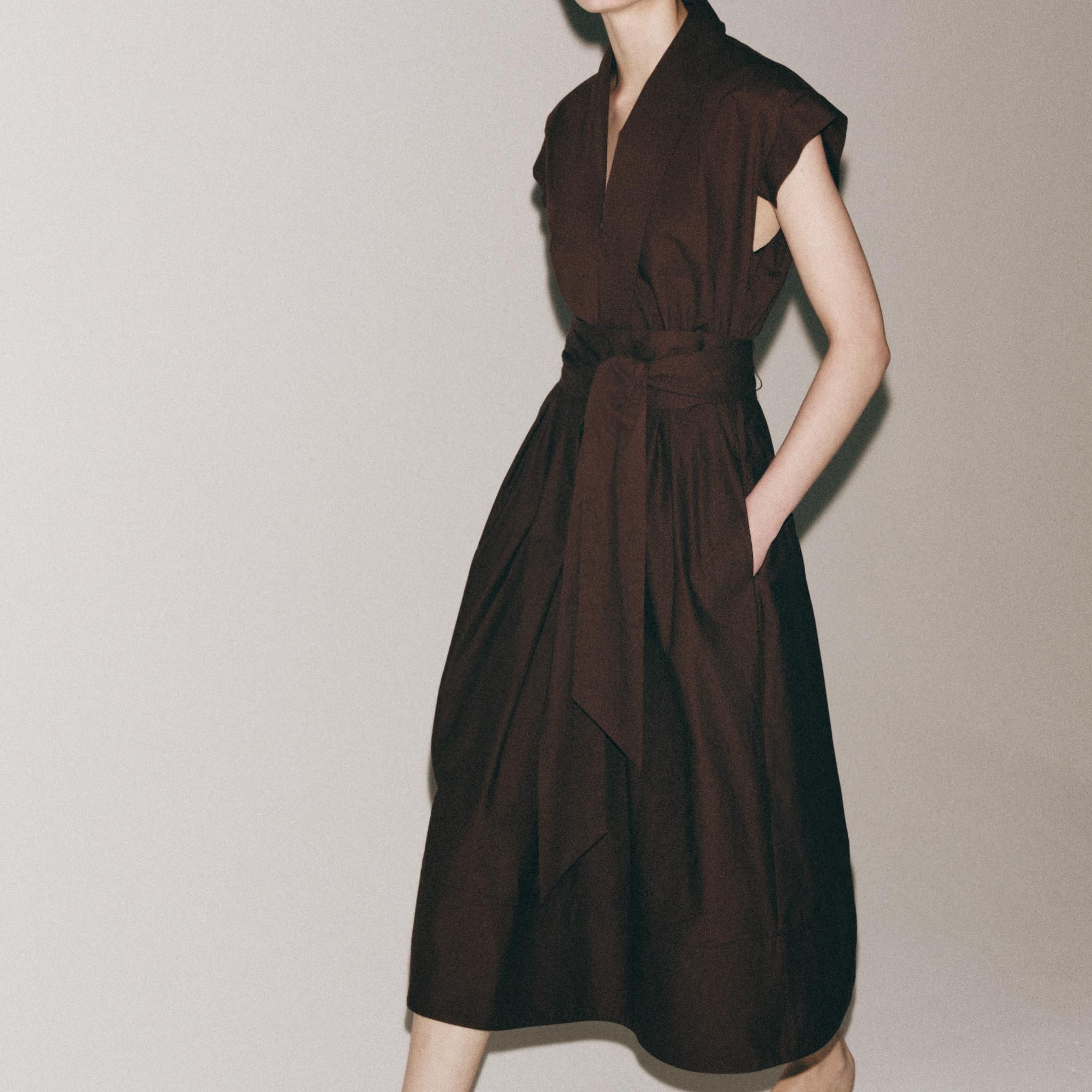 Zw Collection Poplin Pleated Dress