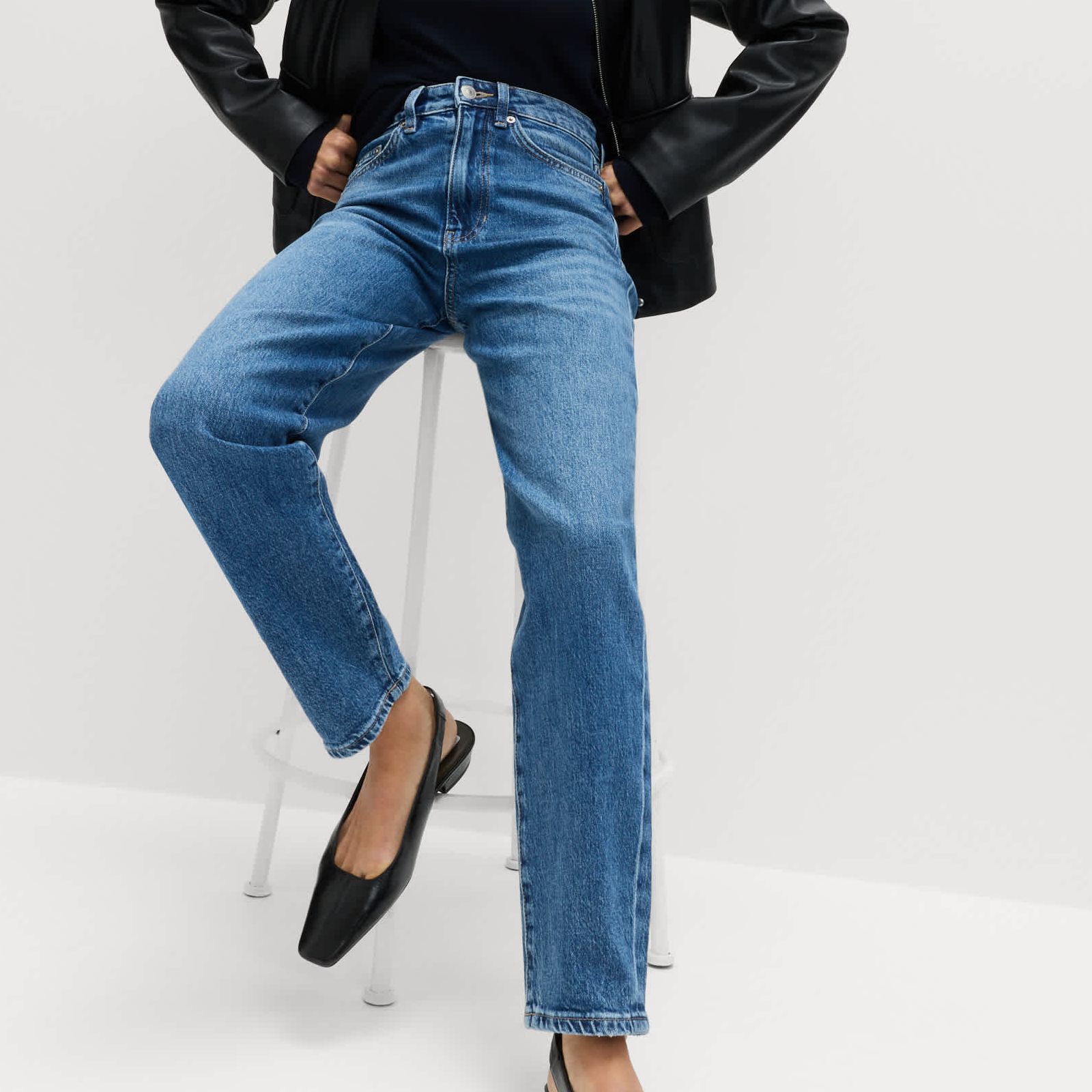 Mom High Waisted Ankle Grazer Jeans