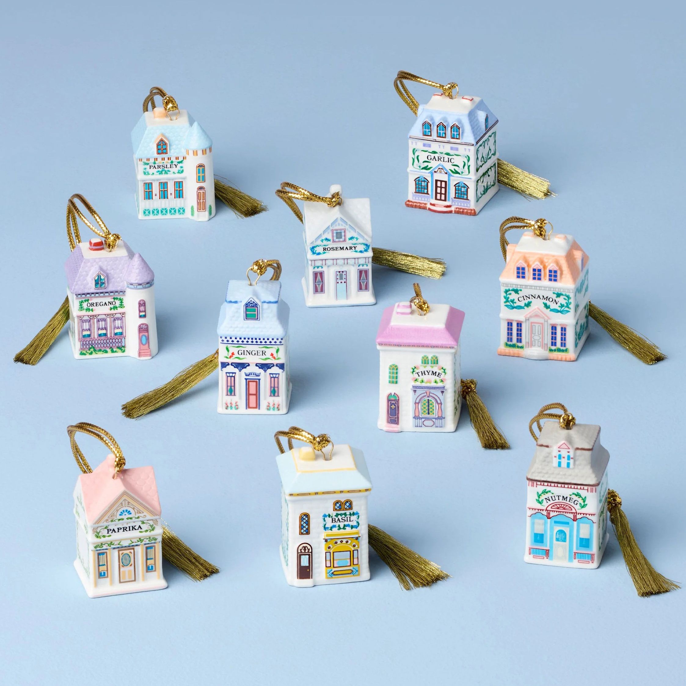 Lenox, Lenox Village 10-Piece Ornament Set