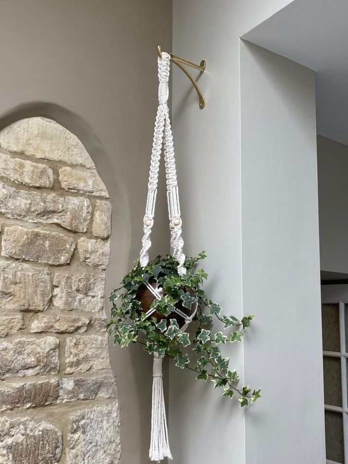 Cast Iron &amp;amp; Brass Hanging Hook Bracket - Plant, Lantern, Basket, Fire Bucket Bracket, Light, Outdoor Indoor British Heavy Duty
