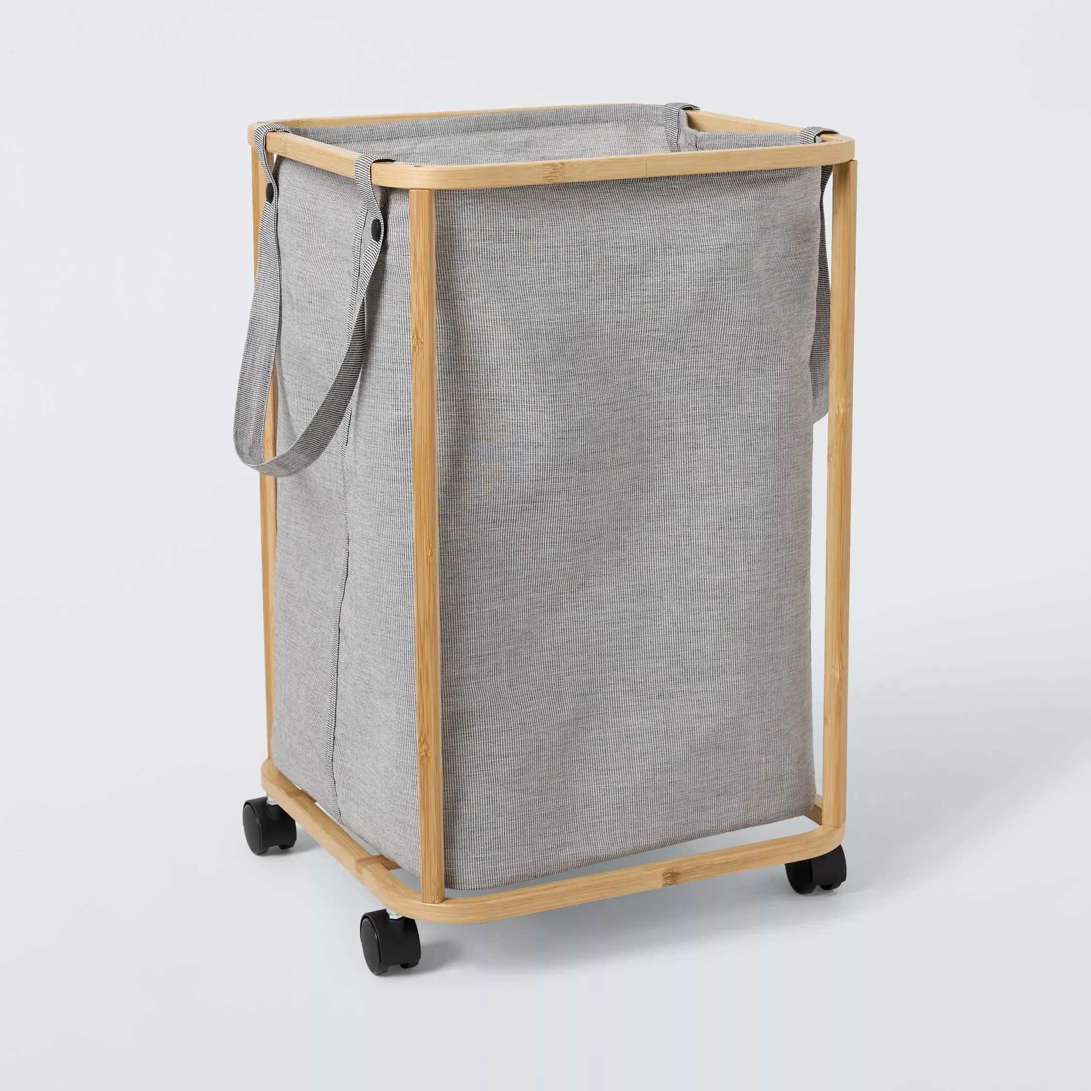 John Lewis Rolling Laundry Hamper, Grey
