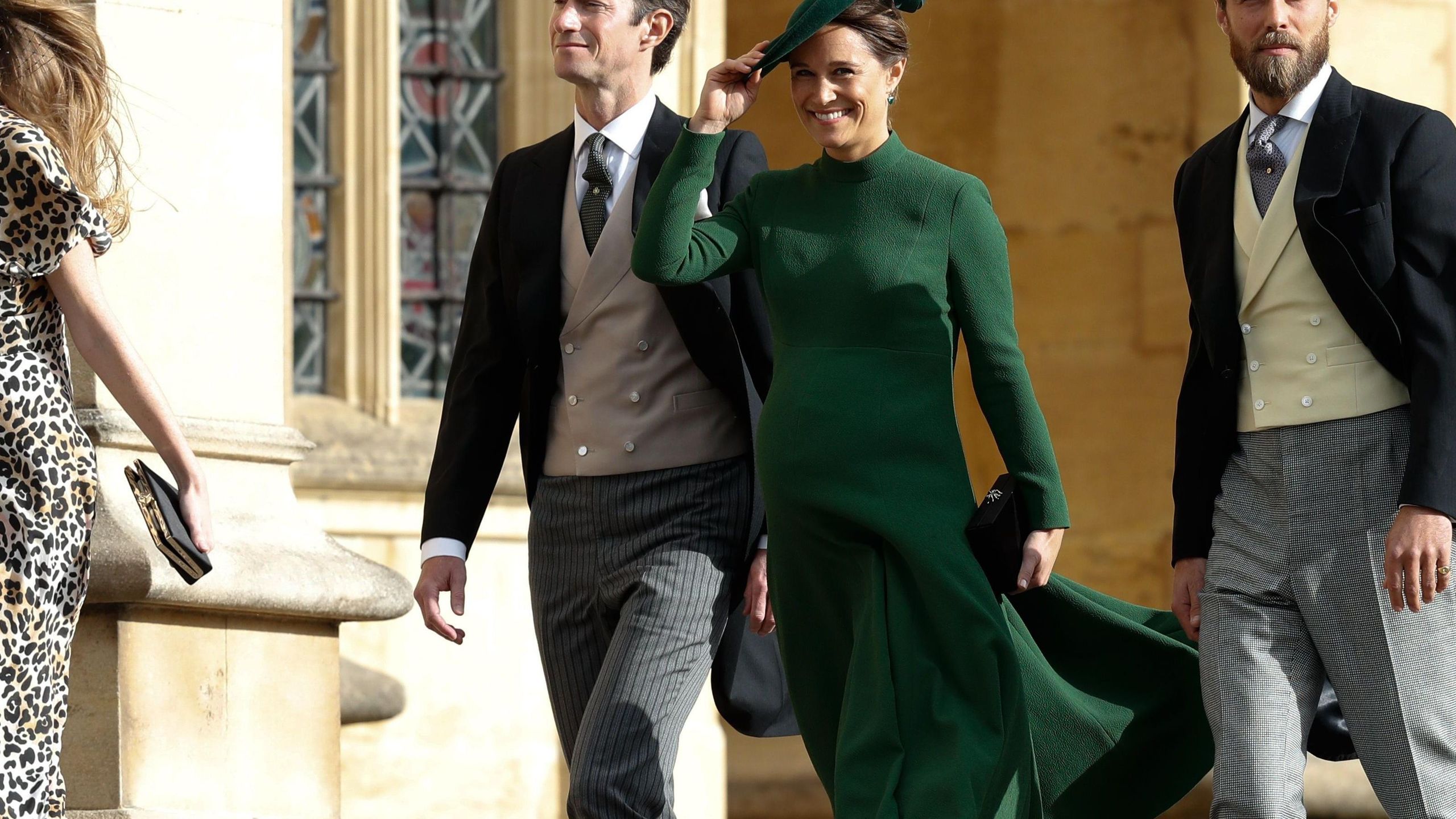 pippa middleton green dress Jadee Long Sleeve Mini Dress Green Burnout main image 1