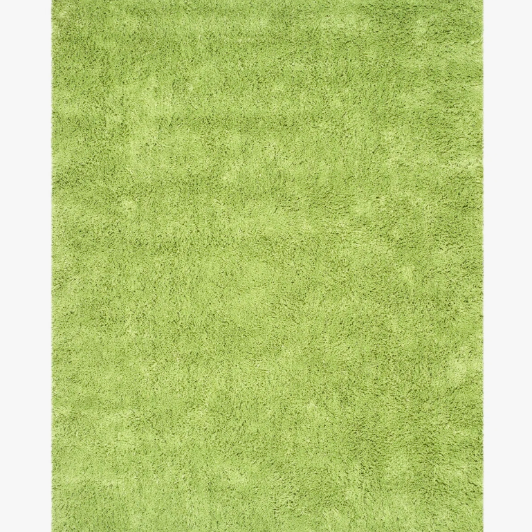 Assar Solid Color Handmade Tufted Polyester Area Rug in Lime