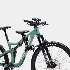 A mtb fitted with a kids ride Shotgun seat