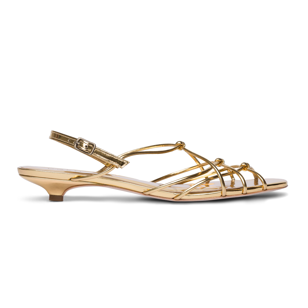 Comporta Sandal -- Brass Foil Leather