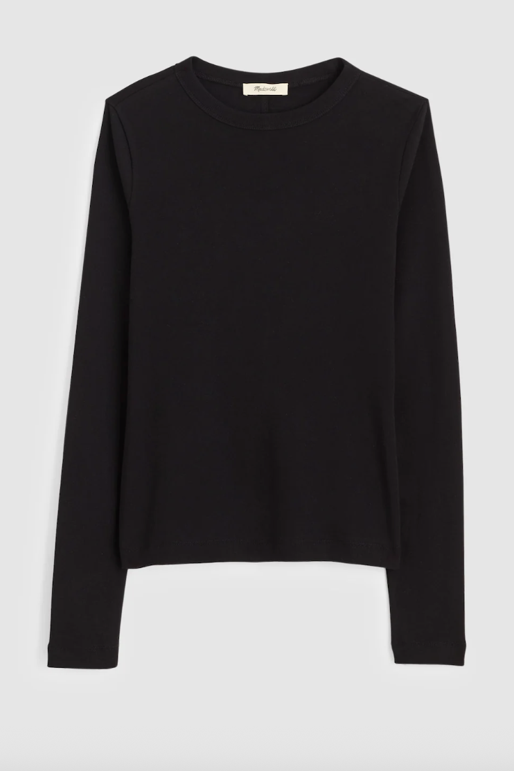 MW, The '90s Long-Sleeve Tee in Compact Cotton
