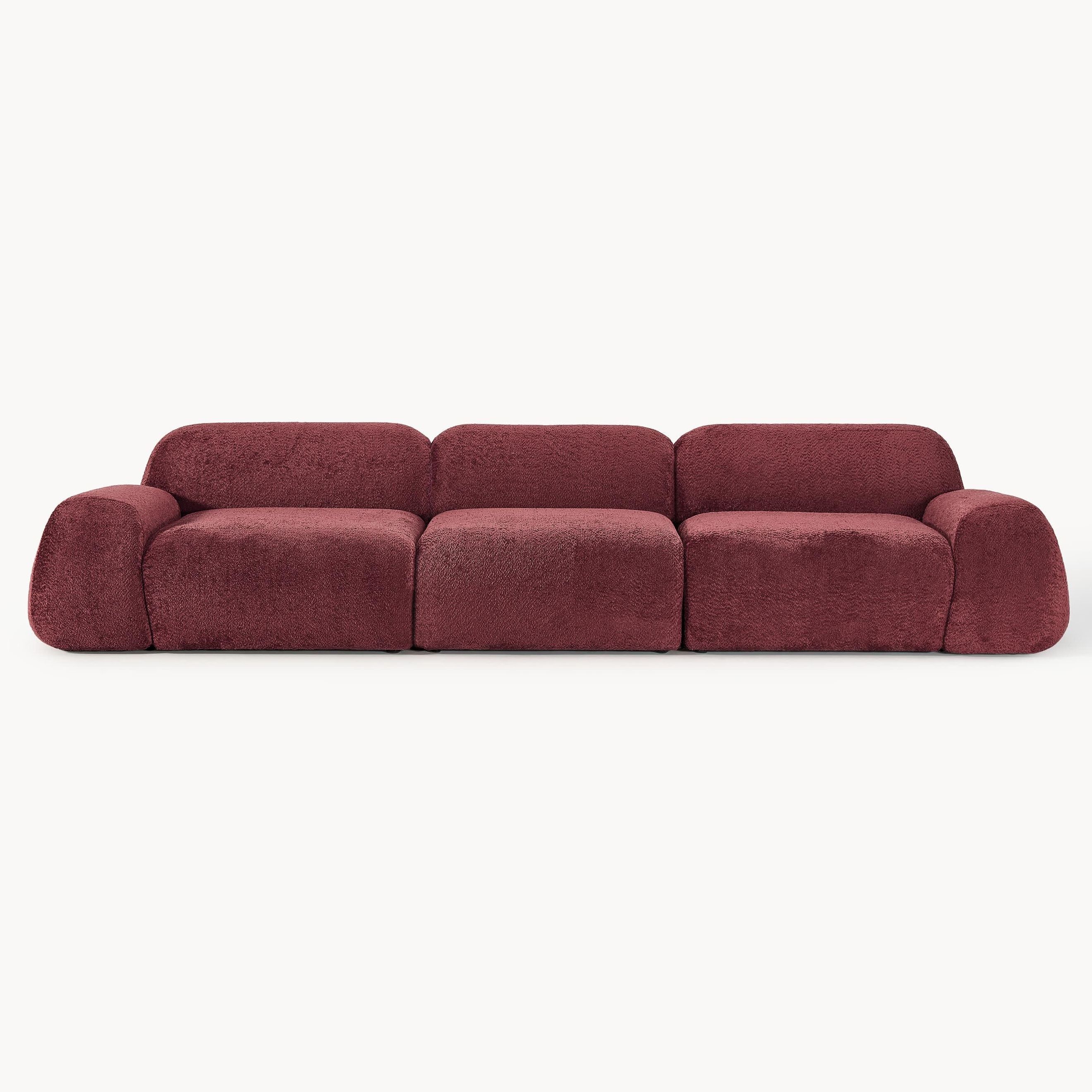 Modular Teddy Boucl&amp;eacute; Sofa Wolke (4-Seater)
