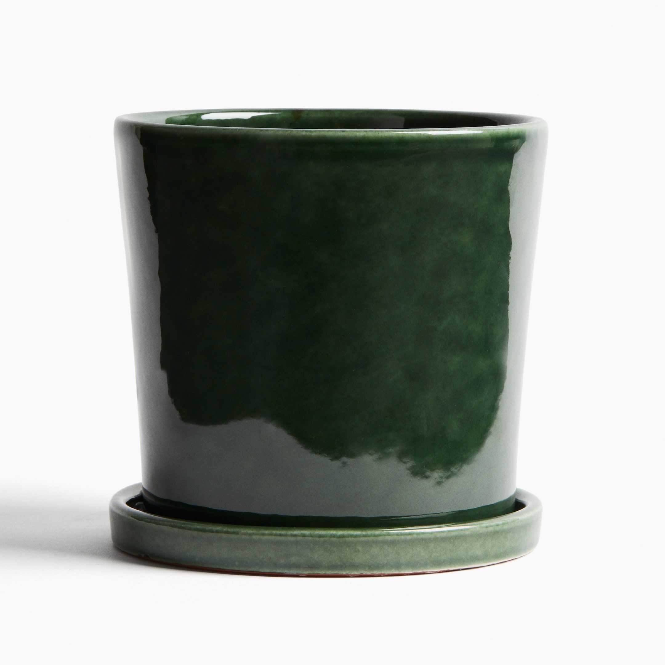 Plant Pot and Saucer - White