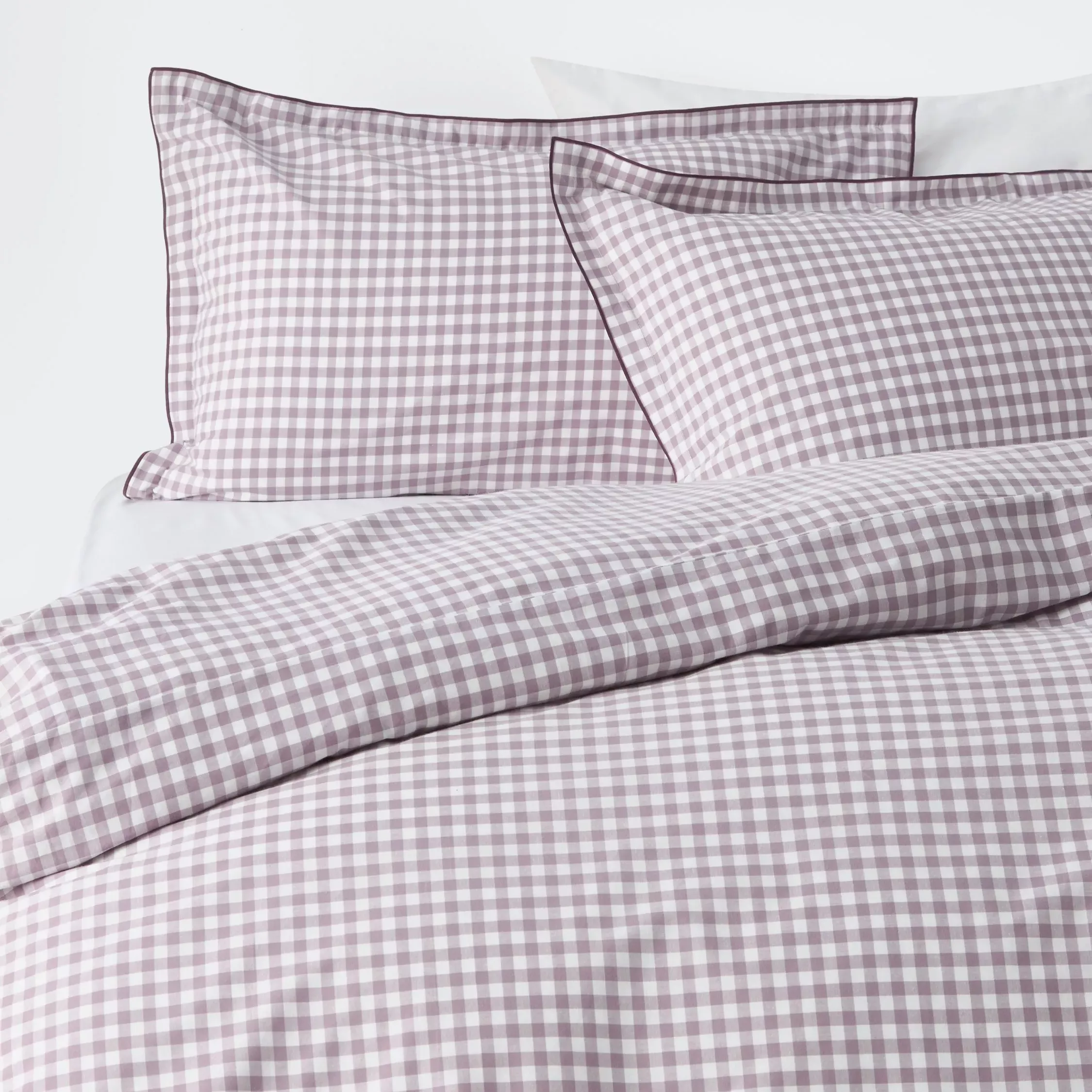 John Lewis Gingham Duvet Cover Set, Blue