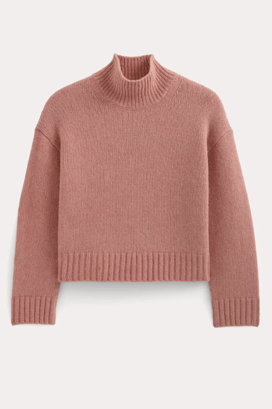 Everlane, The Cloud Oversized Turtleneck | Ash Rose - Xxs