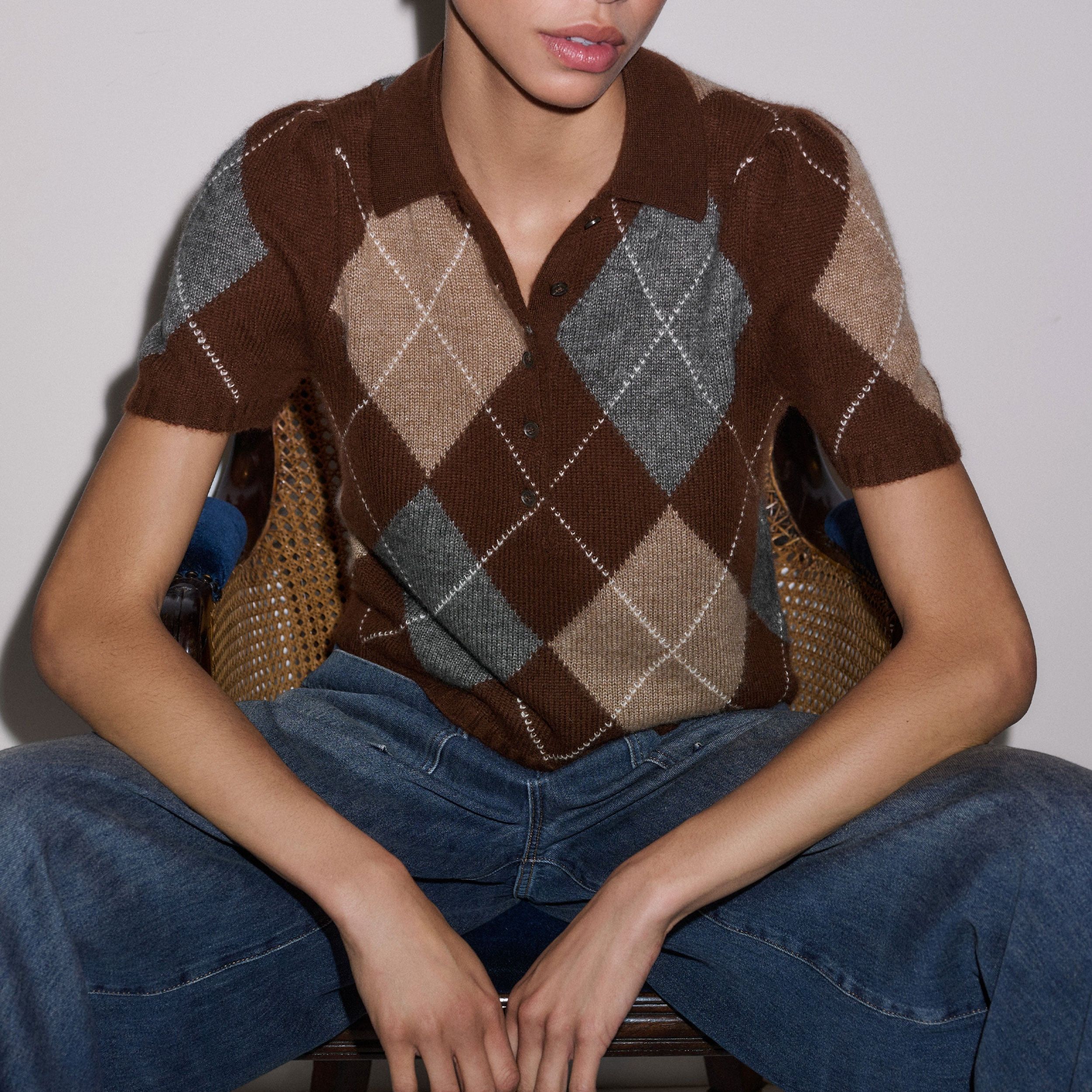 Pouf Sleeve Knit Tee