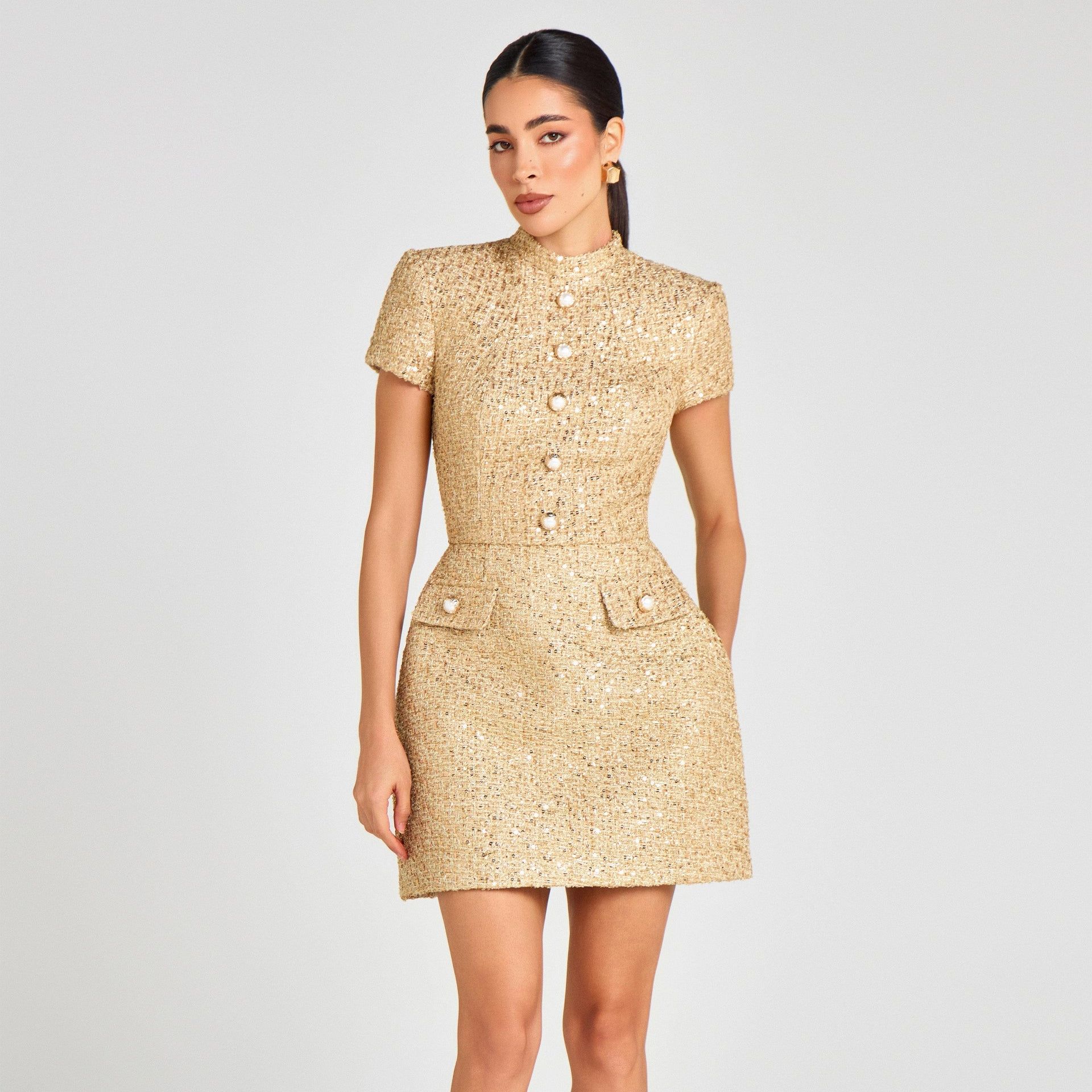 Elysia Gold Dress
