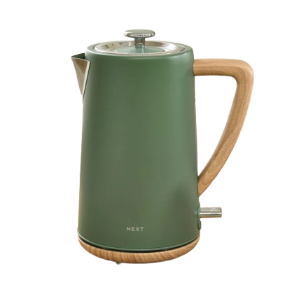 Green Bronx Wood Effect Kettle