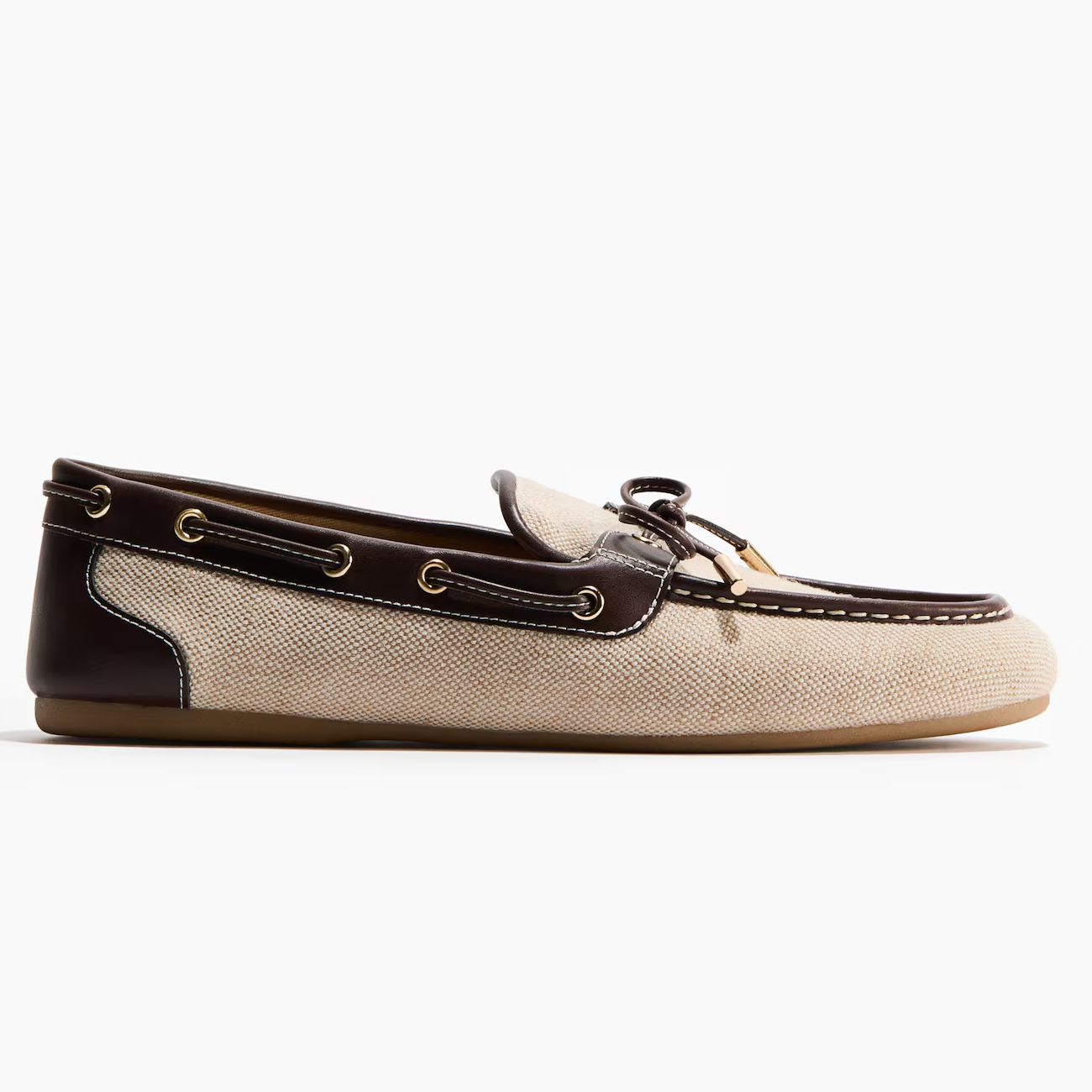 Miu Miu canvas deck shoes lookalike from high street store H&amp;amp;M
