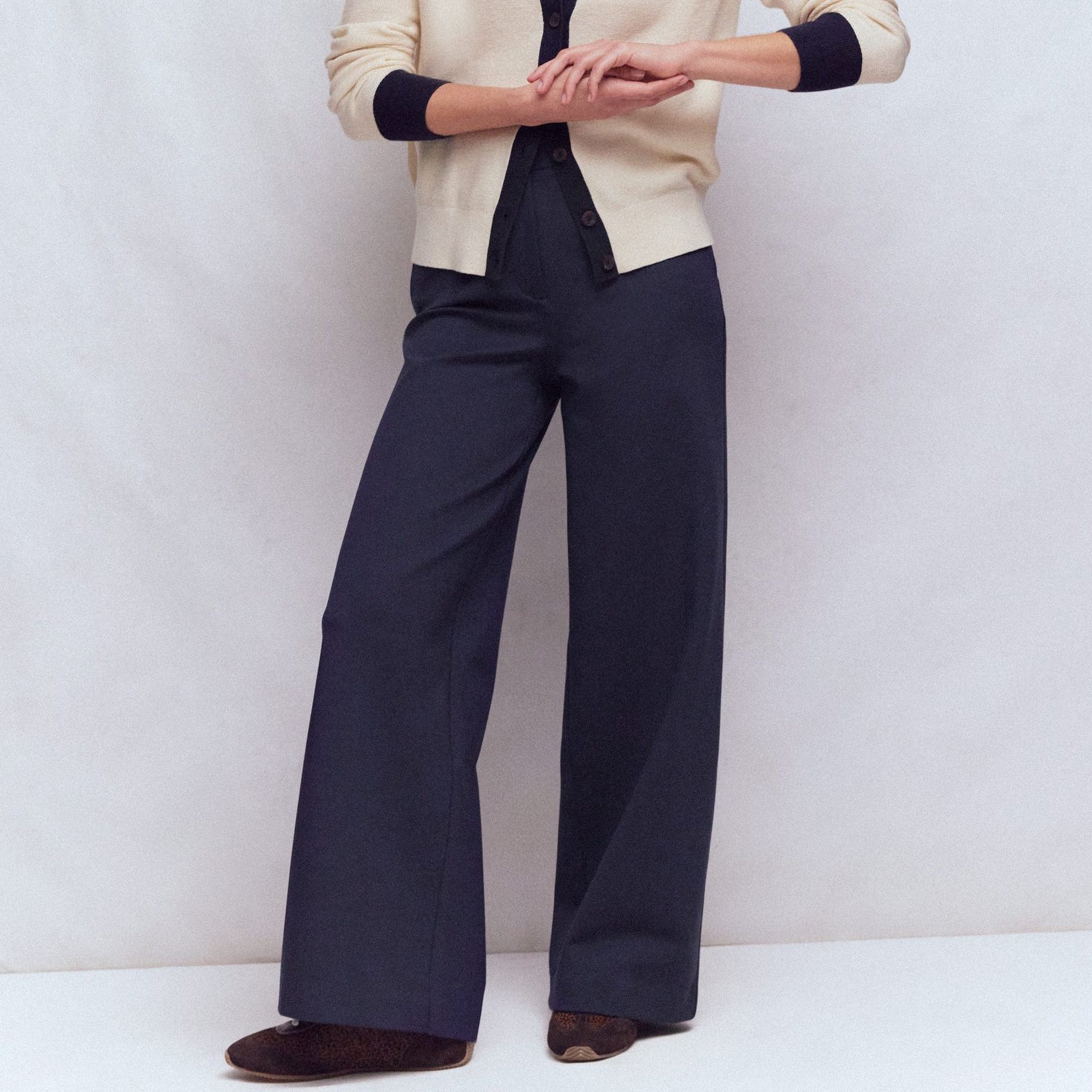 Belgravia Ponte Trousers-Navy