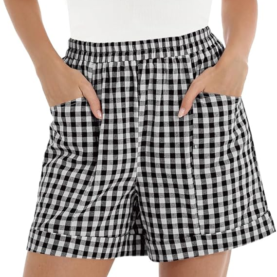 Amazon, gingham shorts