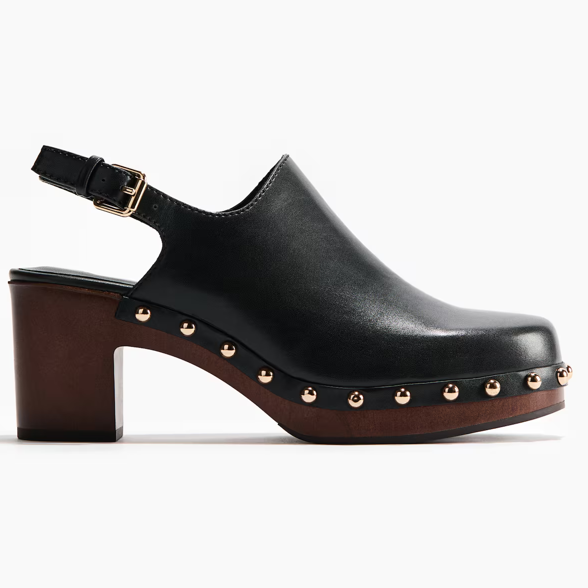 H&amp;amp;M clogs are a lookalike for Chloe's iconic studded leather heeled clogs