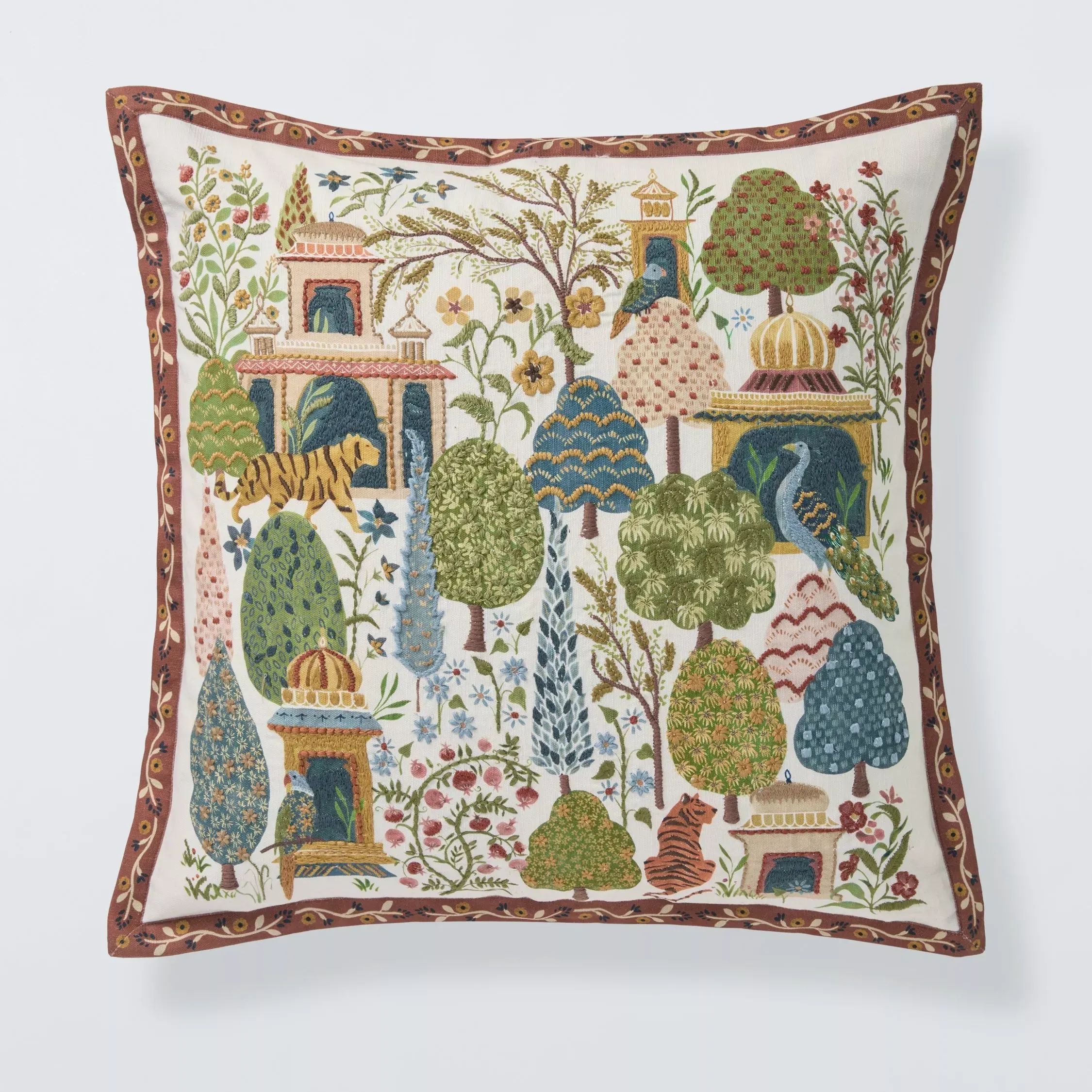 John Lewis Pahari Cushion, Natural/multi