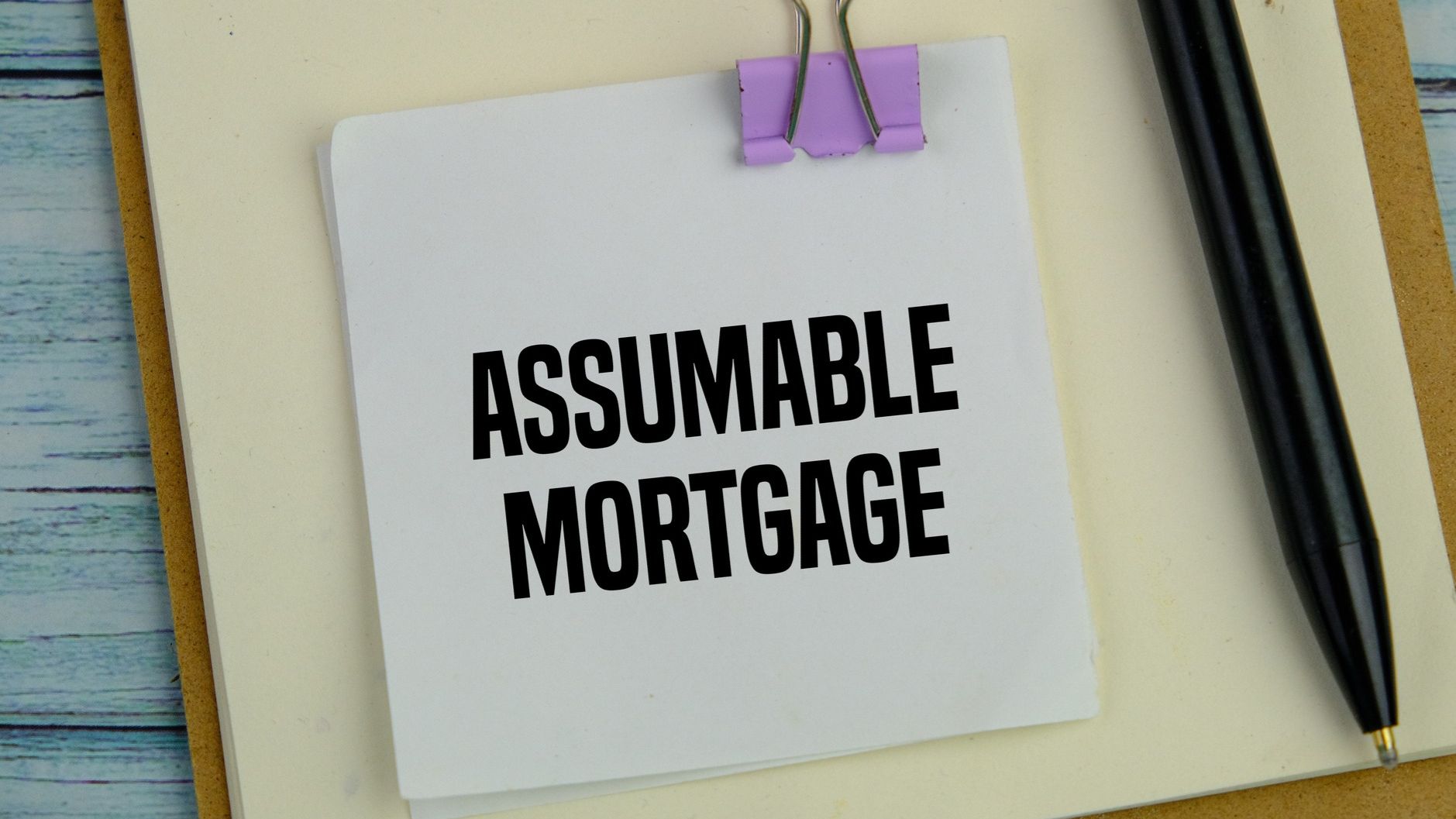 Assumable mortgage concept. Home loan that allows a buyer to take over the seller s existing mortgage, including its terms, interest rate, and remaining balance. Real estate and finance