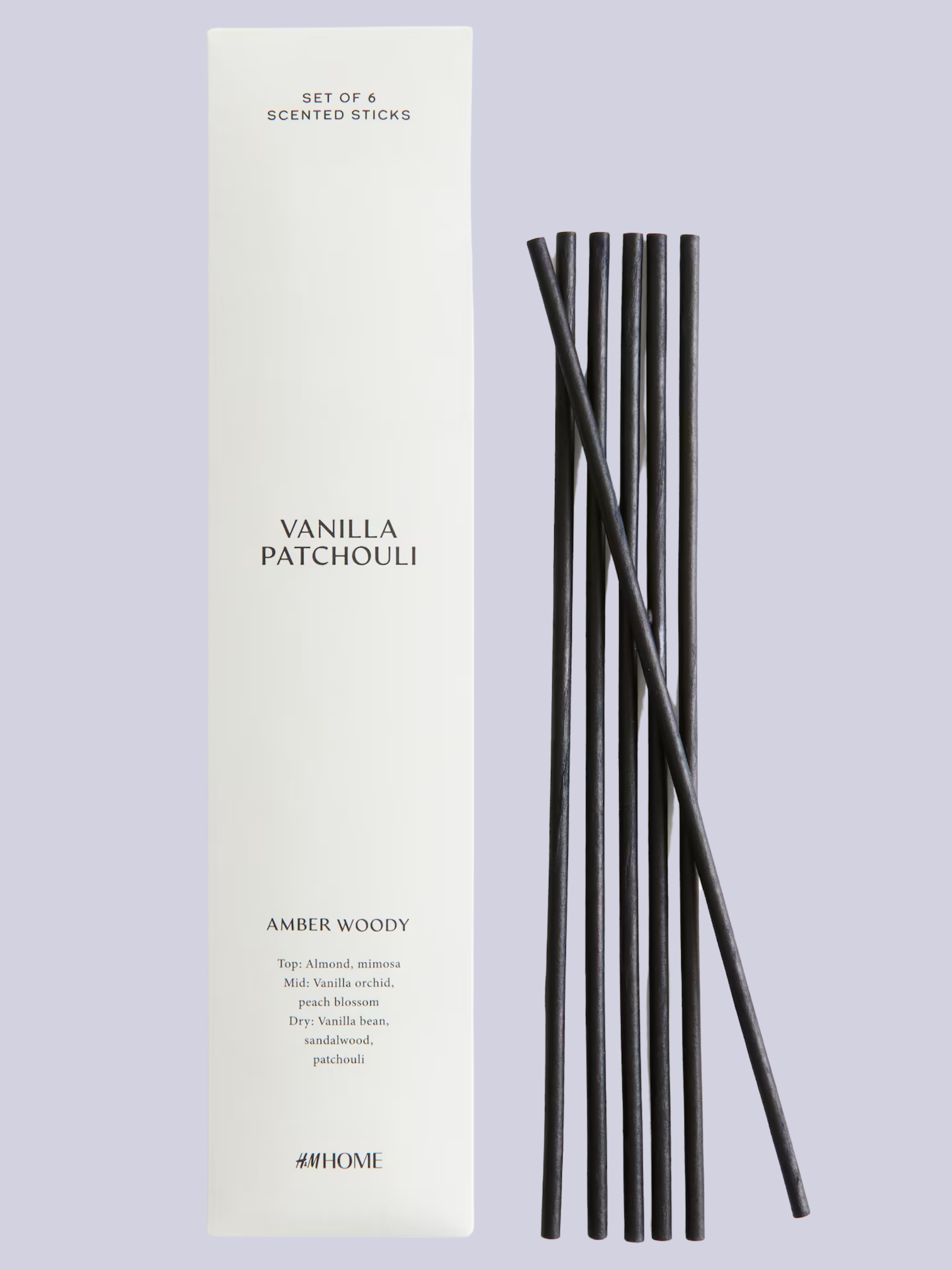 A pack of vanilla patchouli scented reeds from H&amp;amp;M