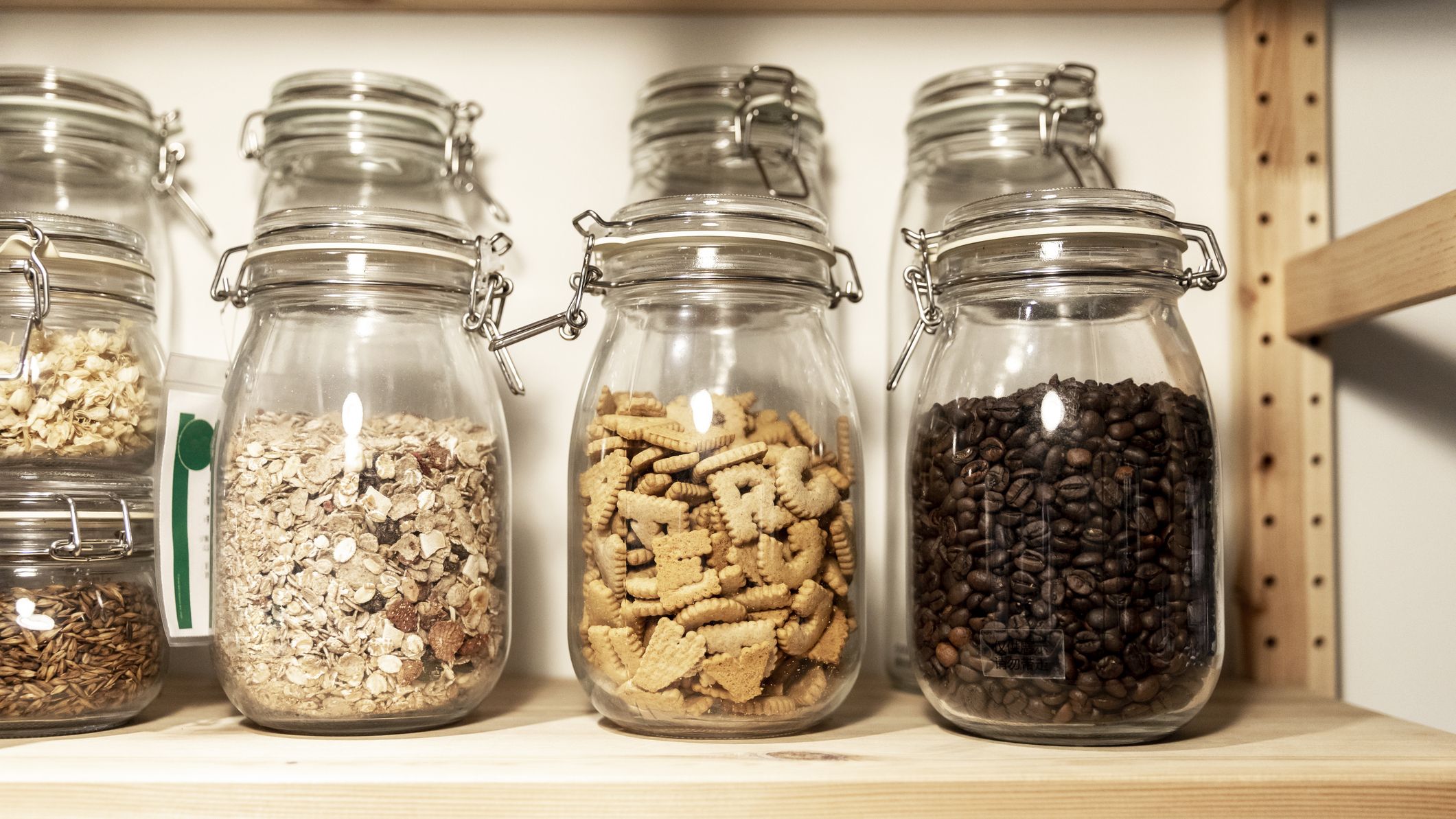 Close-up home pantry