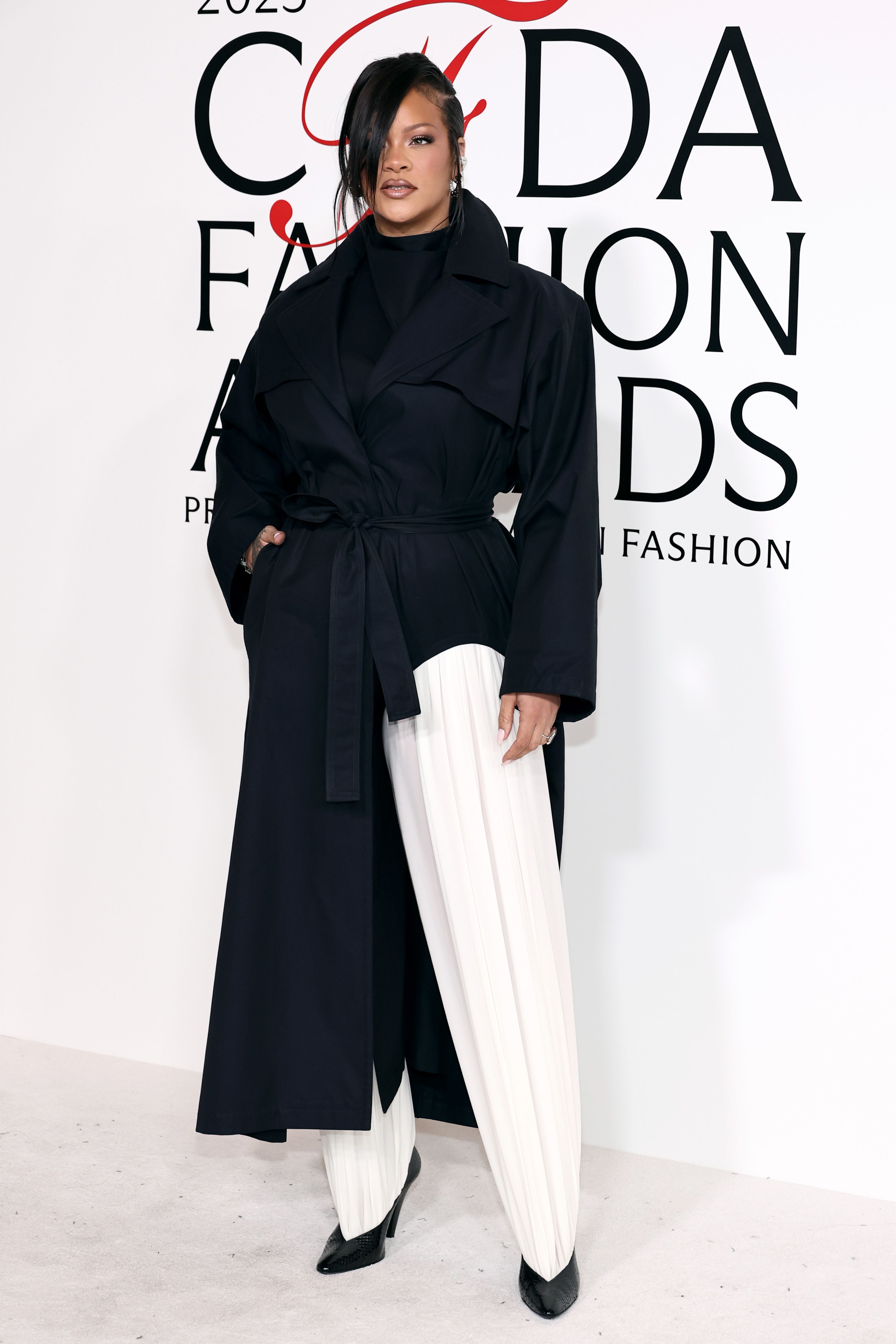 Rihanna attends the 2025 CFDA Awards at The American Museum of Natural History on November 03, 2025 in New York City.
