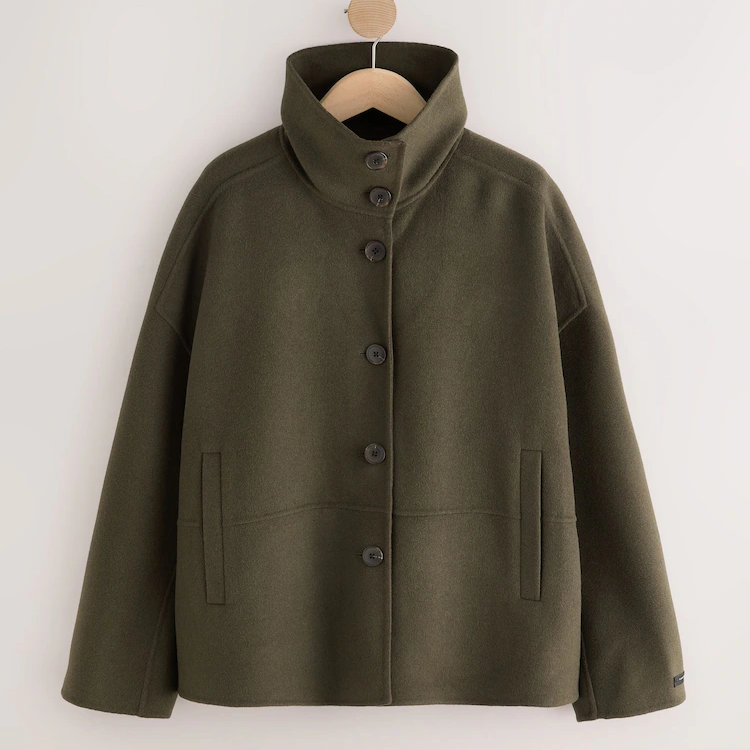 Next, Funnel Neck Coat