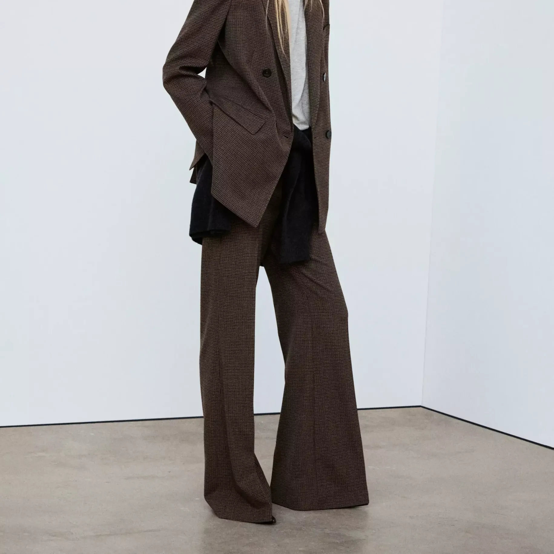 Houndstooth Suit Trousers - Women | Mango United Kingdom