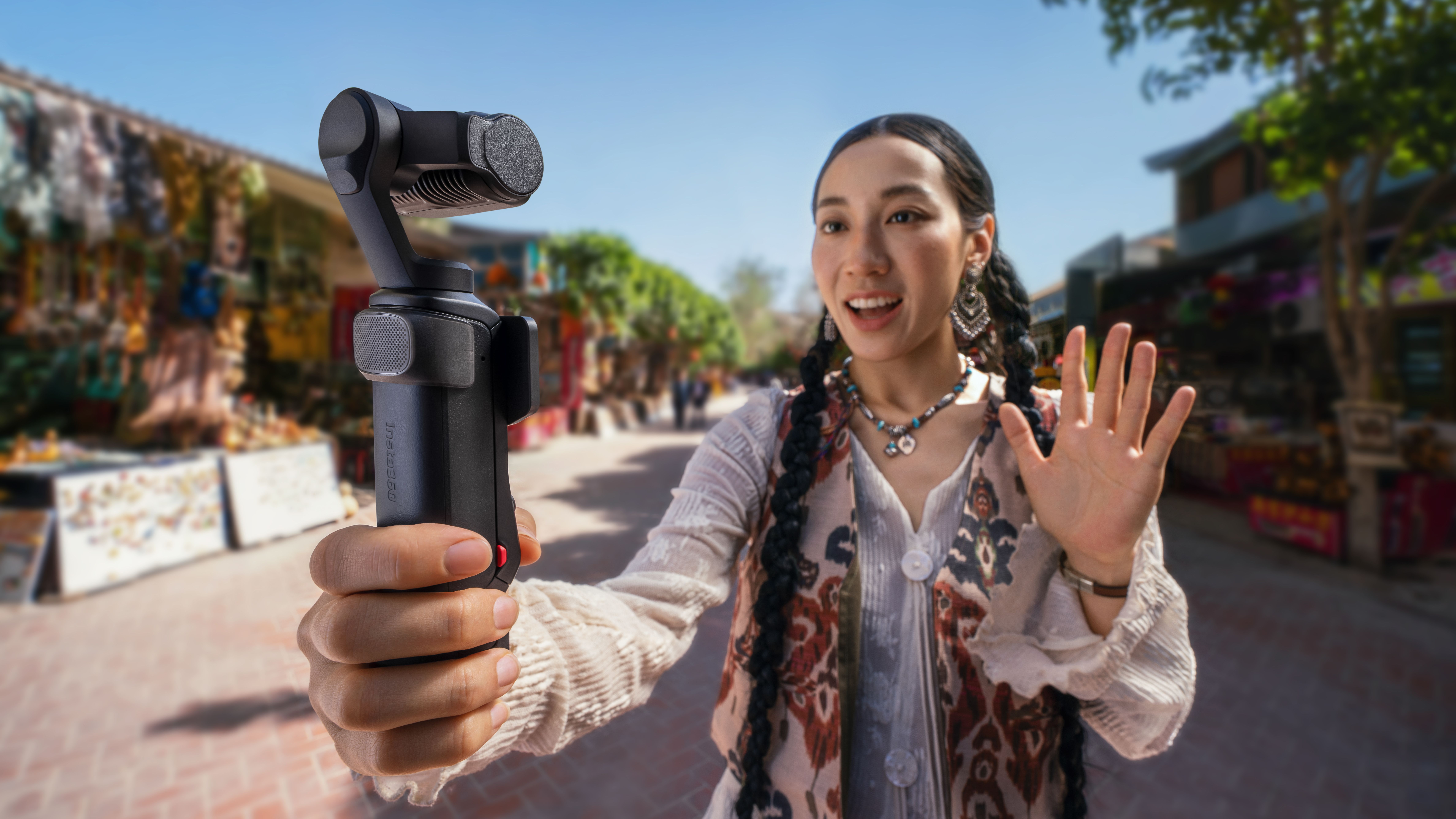 Person holding Insta360 Luna Ultra