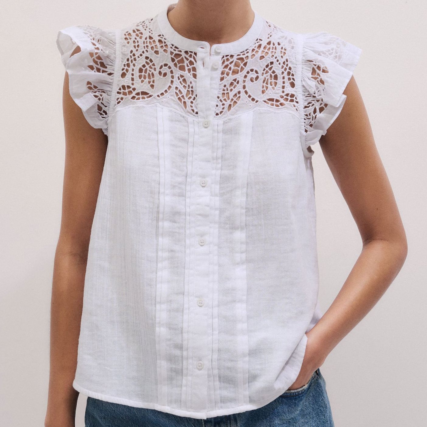 ME+EM Embroidered Swing Top