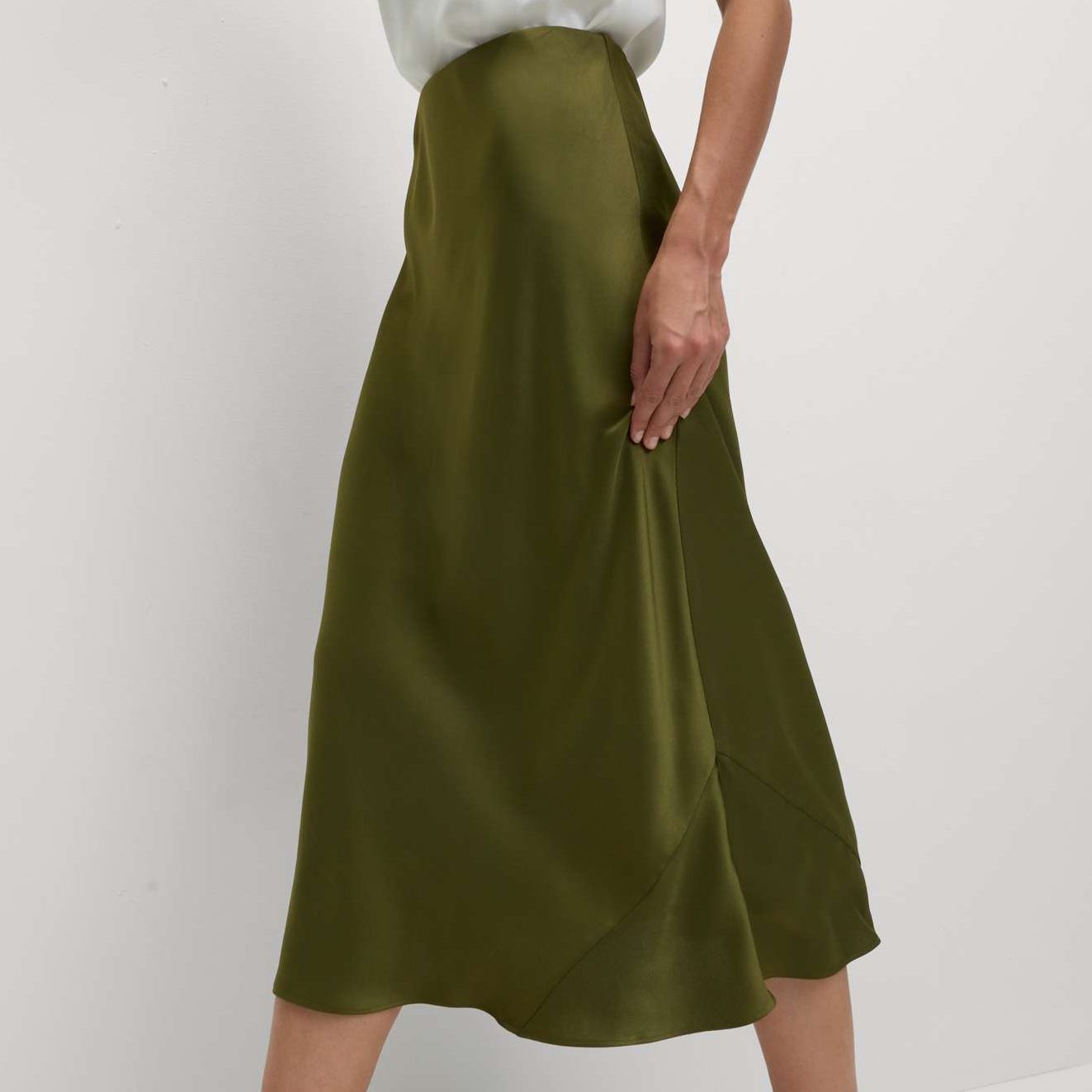 Satin Midaxi Slip Skirt