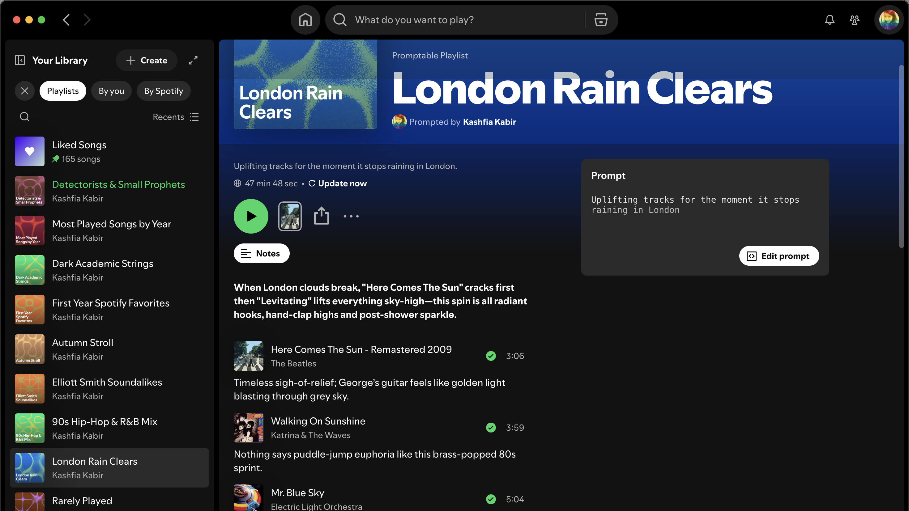 Spotify Prompted Playlist