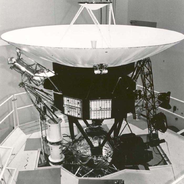 Space History Photo: Voyager Spacecraft During Vibration Testing