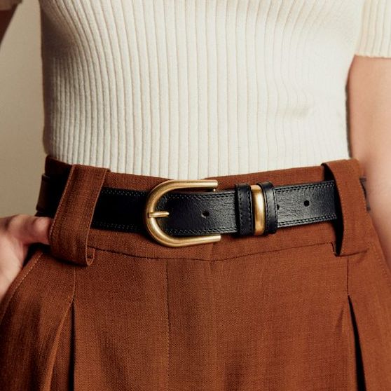 Taylor Belt - Smooth Black Heritage - Vegetable-Tanned Smooth Cowhide Leather - S&amp;eacute;zane