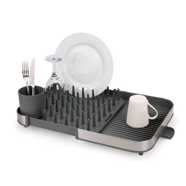 Joseph Joseph Expanding Steel Dish Rack With Draining Spout and Cutlery Holder &amp;amp; Reviews | Wayfair