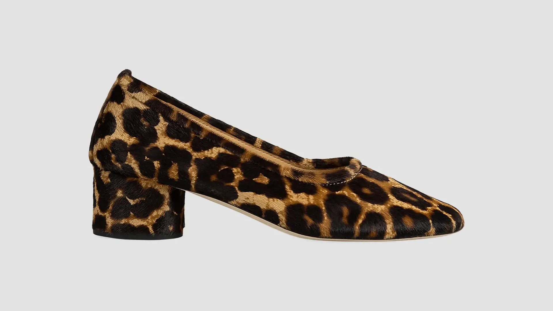 Balla 45mm Leopard-Print Calf Hair Pumps