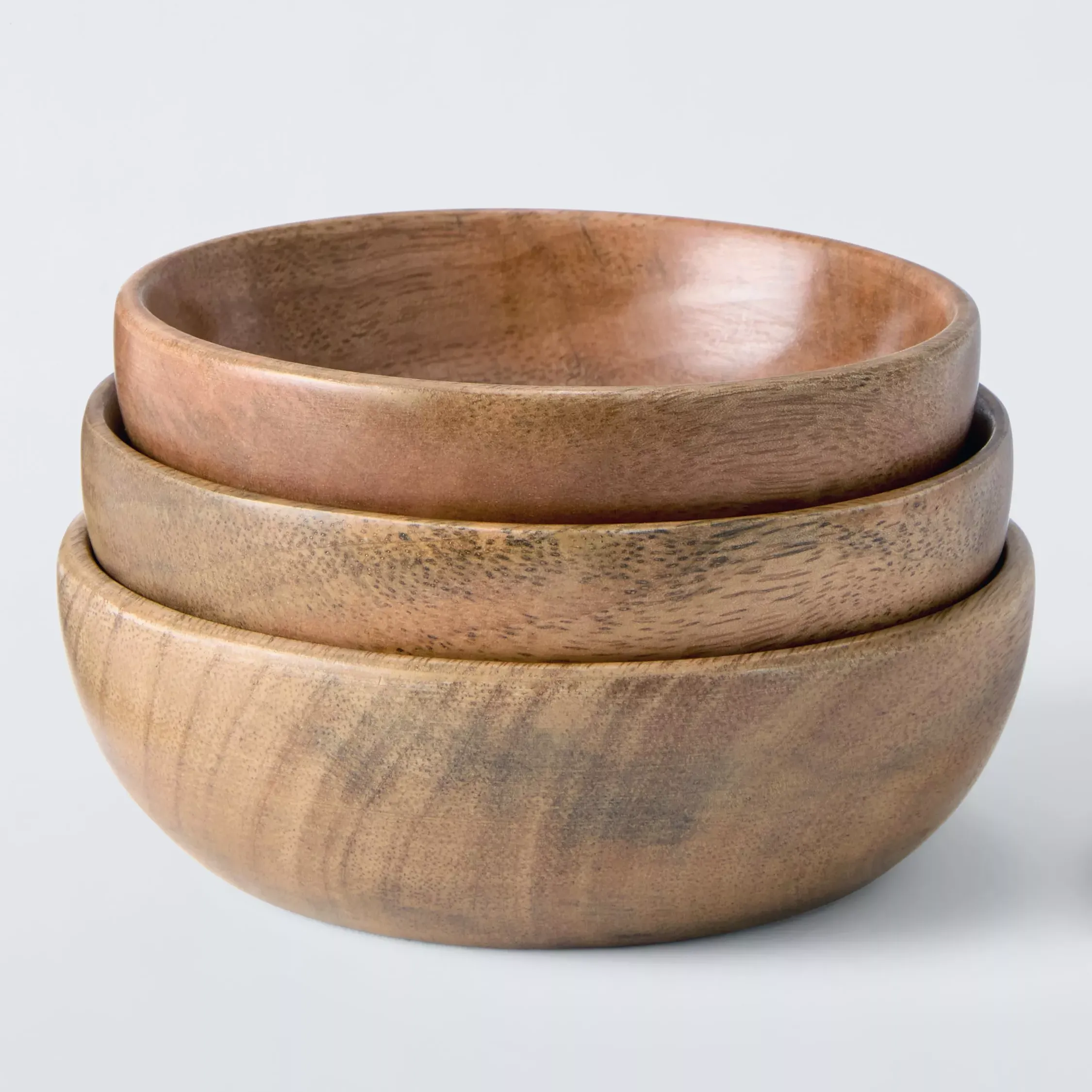 John Lewis Stacking Bowls, Set of 3, 12.5cm, Fsc-Certified (mango Wood)