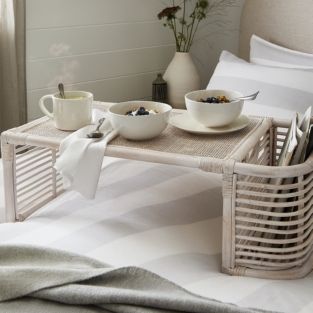 Whitewashed Rattan Breakfast Tray | the White Company