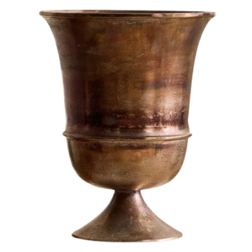 Flared Bronze Urn Planter