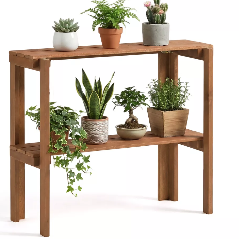 Costway Folding Wooden Storage Shelves