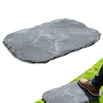 1 Pc Natural Stepping Stone Outdoor, Irregular Garden Stepping Stone, 12''&amp;times;16'' Walkway Paving Stone for Lawn, Yard and Patio Landscaping Decor